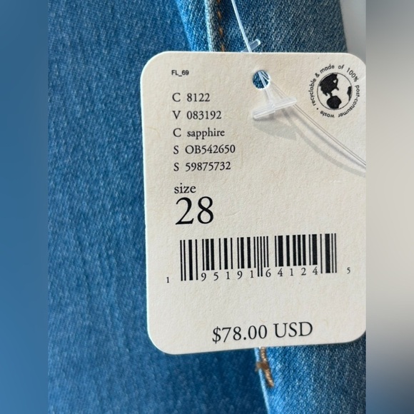 Free People NWT We The Free “Penny Pull on Flare Jeans” in Sapphire! Cotton - Picture 7 of 10